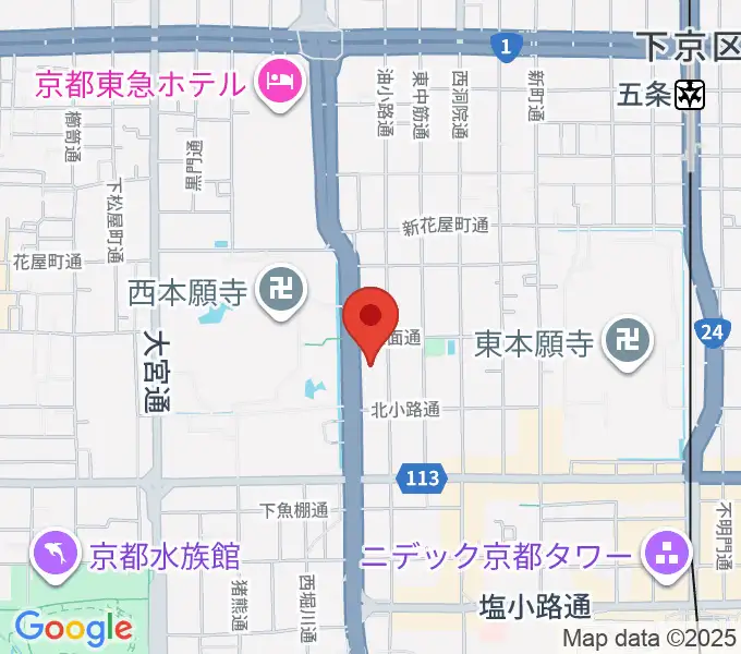 龍谷ミュージアムの地図