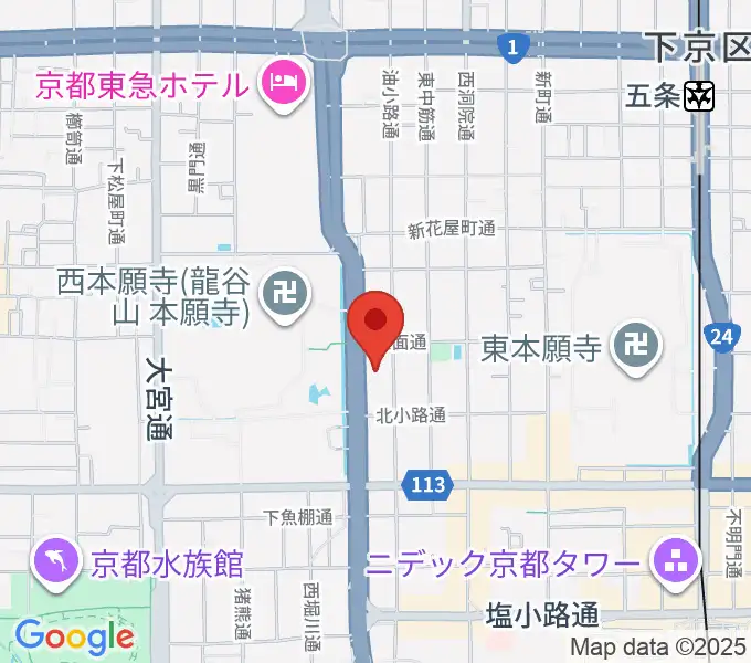 龍谷ミュージアムの地図