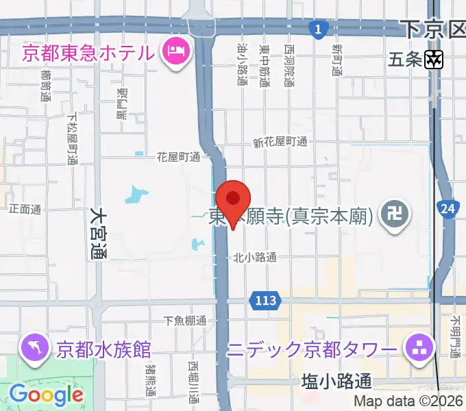 龍谷ミュージアムの地図