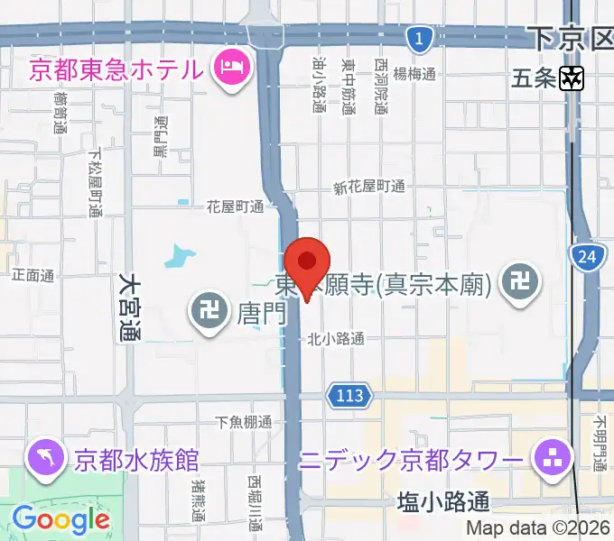 龍谷ミュージアムの地図