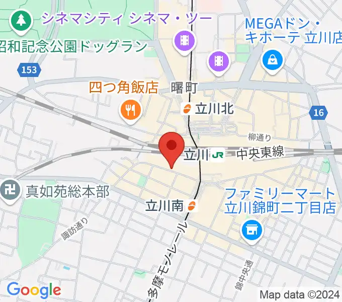 立川スタジオネイの地図