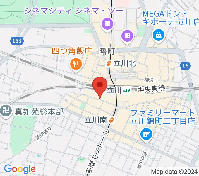 立川スタジオネイの地図