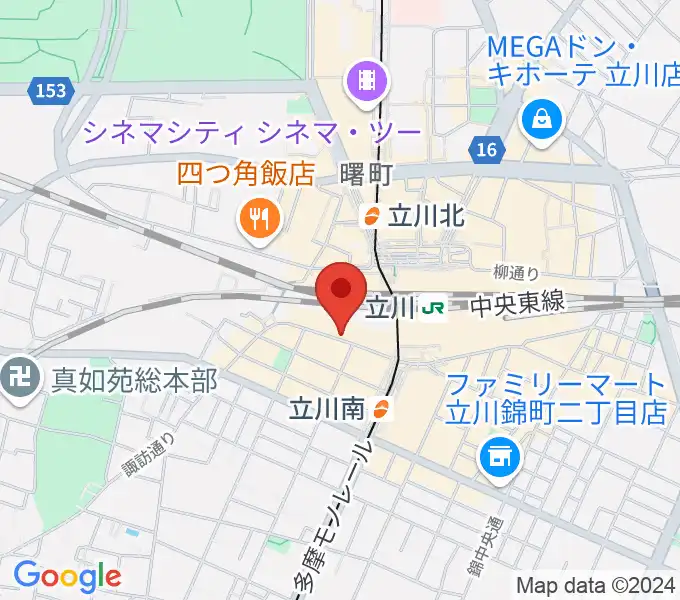 立川スタジオネイの地図