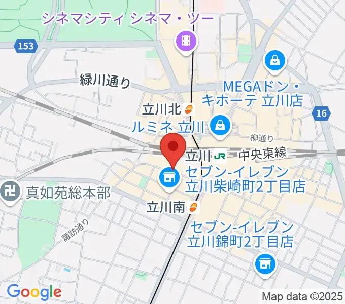 立川スタジオネイの地図
