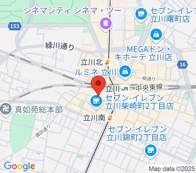立川スタジオネイの地図