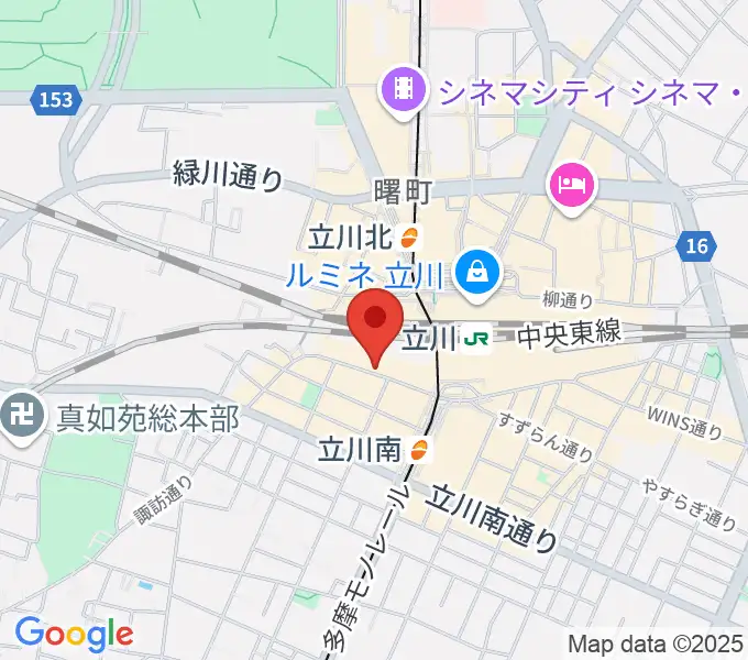 立川スタジオネイの地図