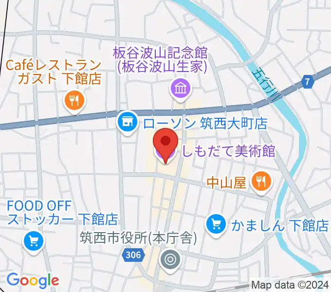 しもだて美術館の地図