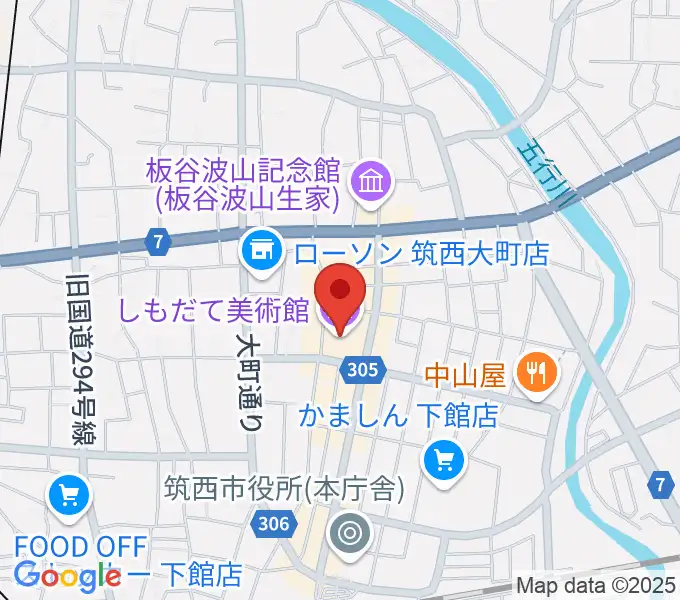 しもだて美術館の地図
