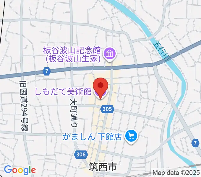 しもだて美術館の地図