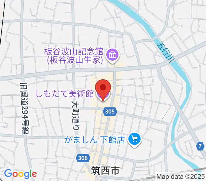 しもだて美術館の地図