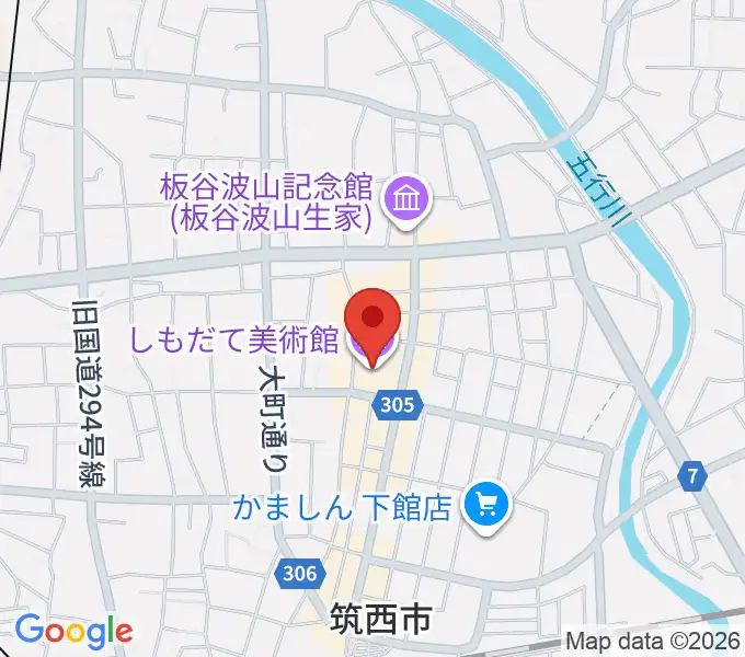 しもだて美術館の地図