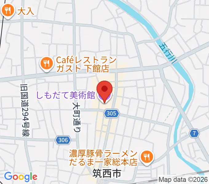 しもだて美術館の地図