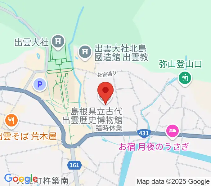 島根県立古代出雲歴史博物館の地図