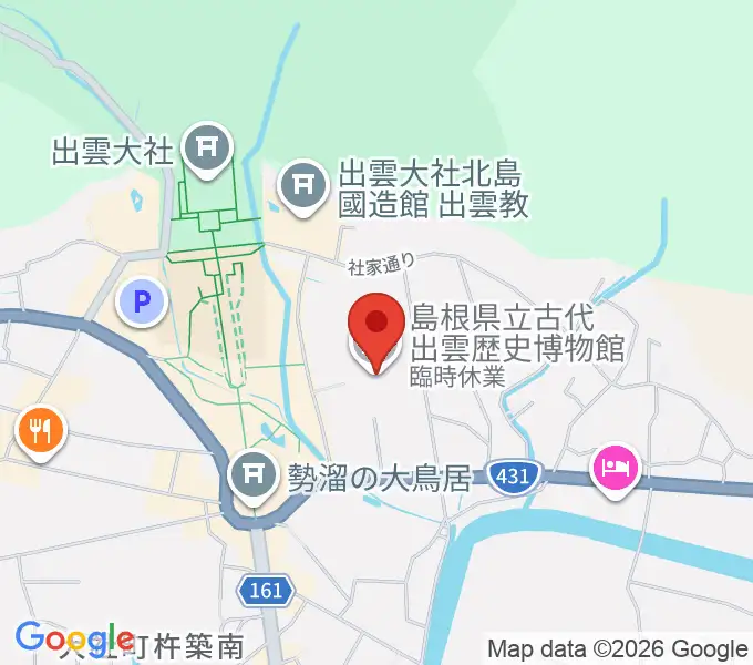 島根県立古代出雲歴史博物館の地図