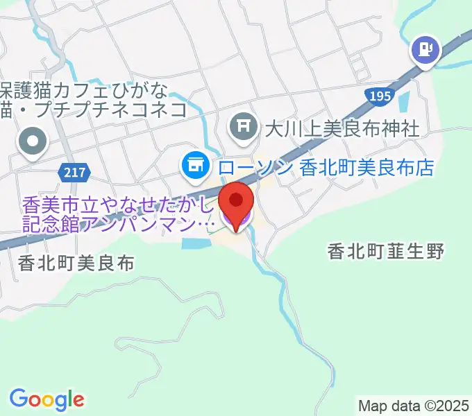 香美市立やなせたかし記念館・アンパンマンミュージアムの地図
