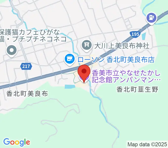 香美市立やなせたかし記念館・アンパンマンミュージアムの地図