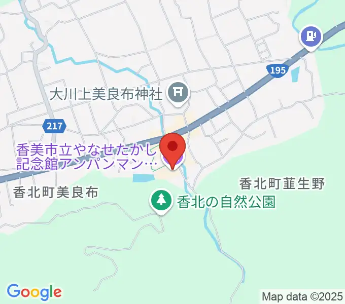 香美市立やなせたかし記念館・アンパンマンミュージアムの地図