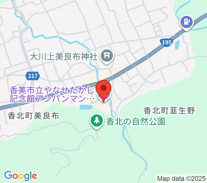 香美市立やなせたかし記念館・アンパンマンミュージアムの地図