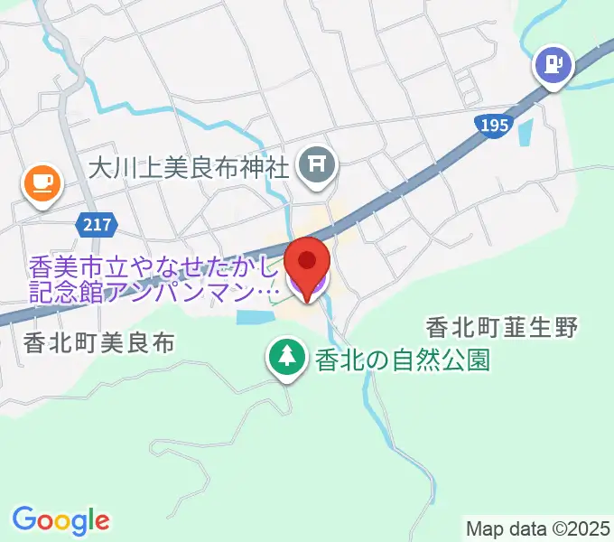 香美市立やなせたかし記念館の地図