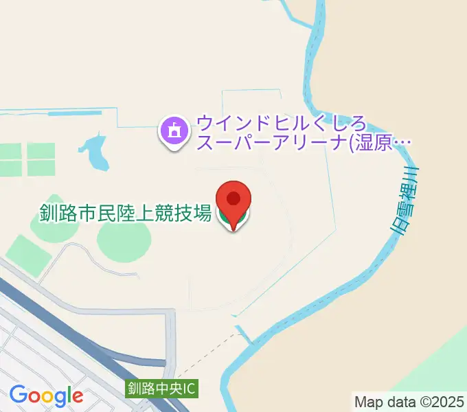 釧路市民陸上競技場の地図