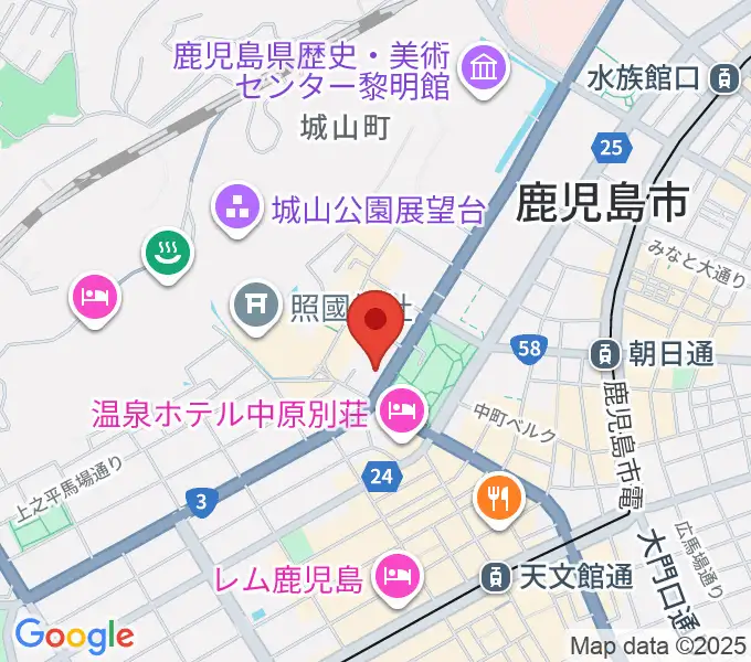 鹿児島県立博物館の地図