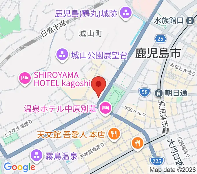 鹿児島県立博物館の地図