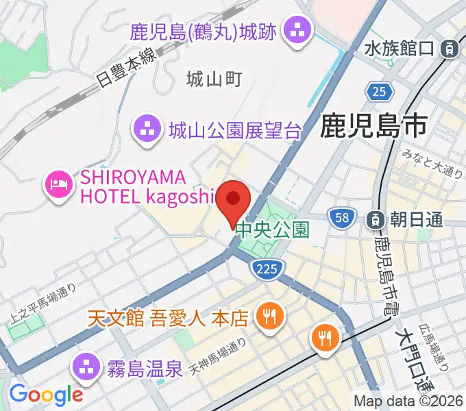 鹿児島県立博物館の地図