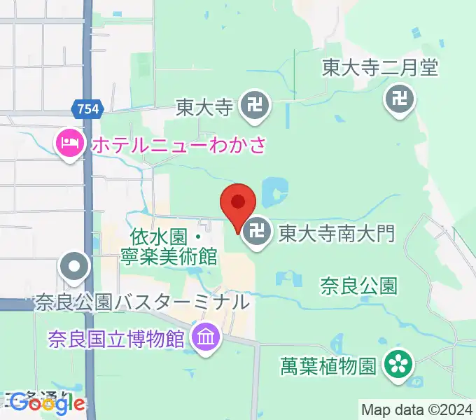 東大寺ミュージアムの地図