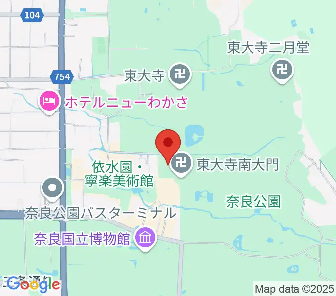 東大寺ミュージアムの地図
