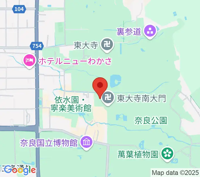 東大寺ミュージアムの地図