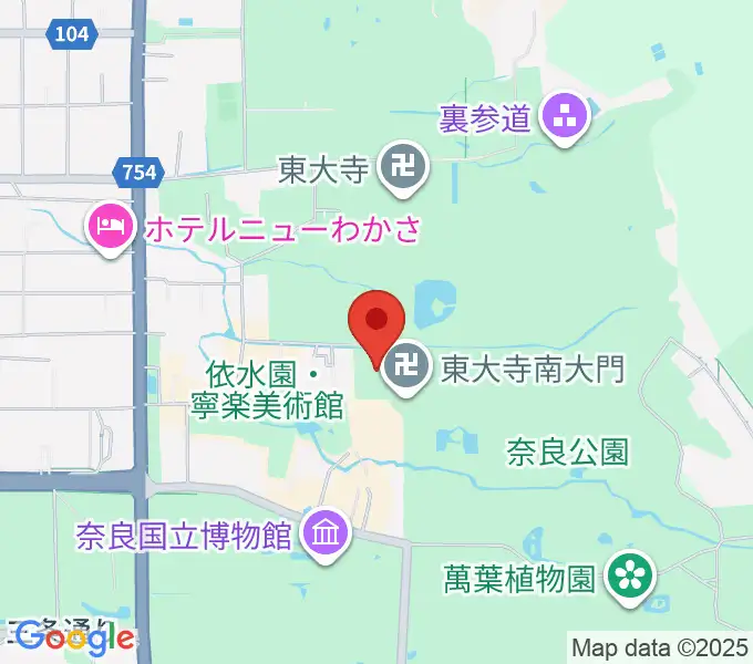 東大寺ミュージアムの地図