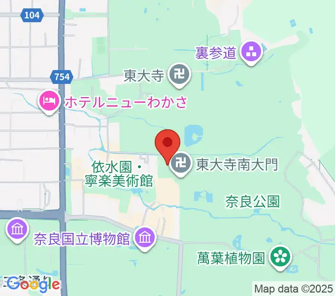 東大寺ミュージアムの地図