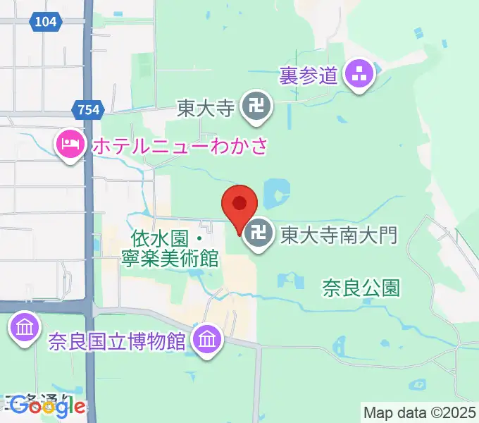 東大寺ミュージアムの地図