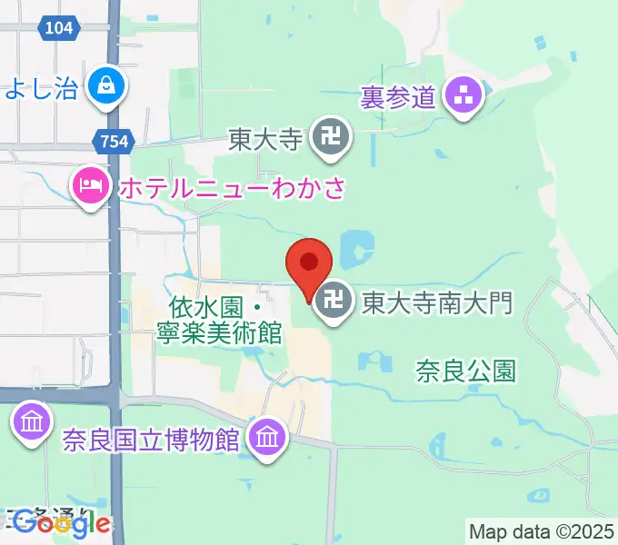 東大寺ミュージアムの地図