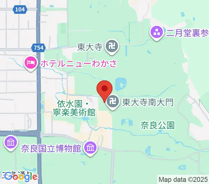 東大寺ミュージアムの地図