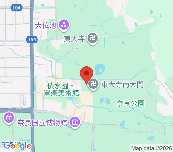 東大寺ミュージアムの地図