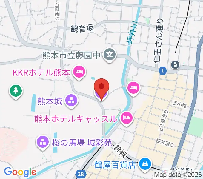 熊本県立美術館分館の地図