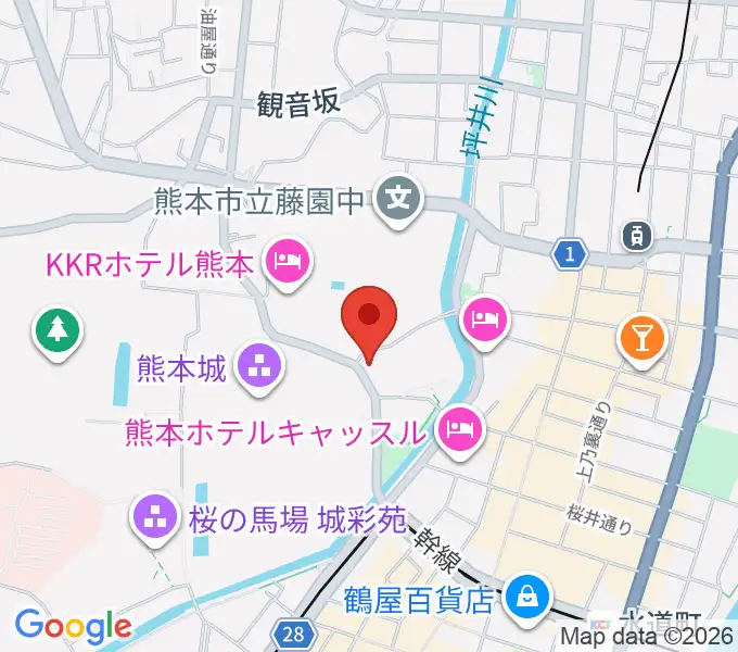 熊本県立美術館分館の地図
