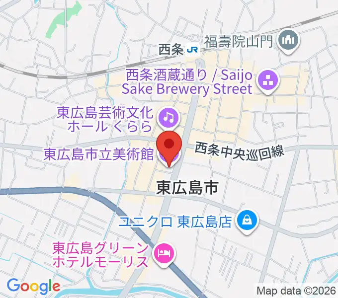 東広島市立美術館の地図