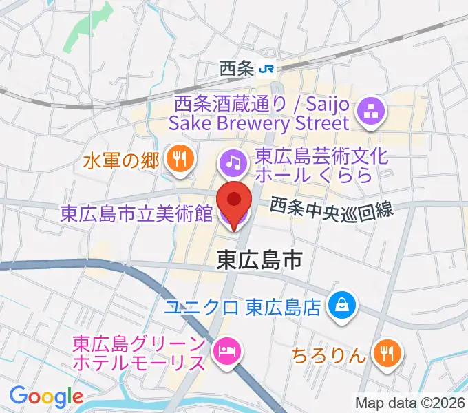 東広島市立美術館の地図