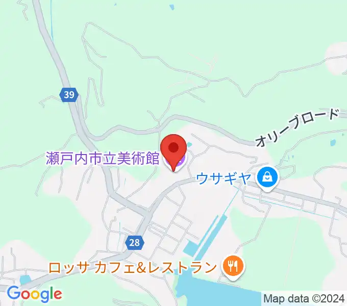 瀬戸内市立美術館の地図