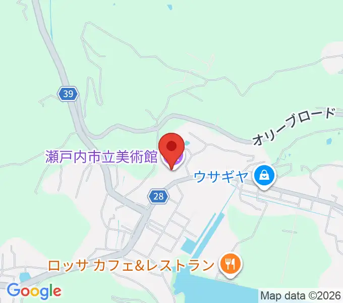 瀬戸内市立美術館の地図