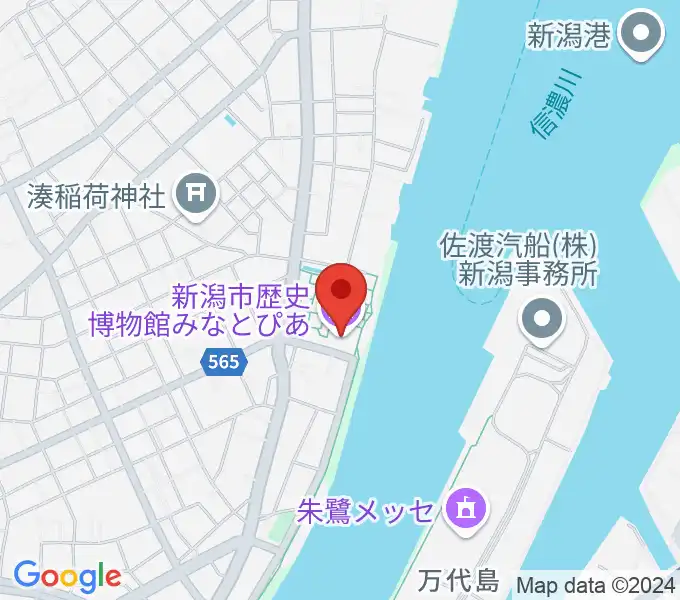 新潟市歴史博物館みなとぴあの地図