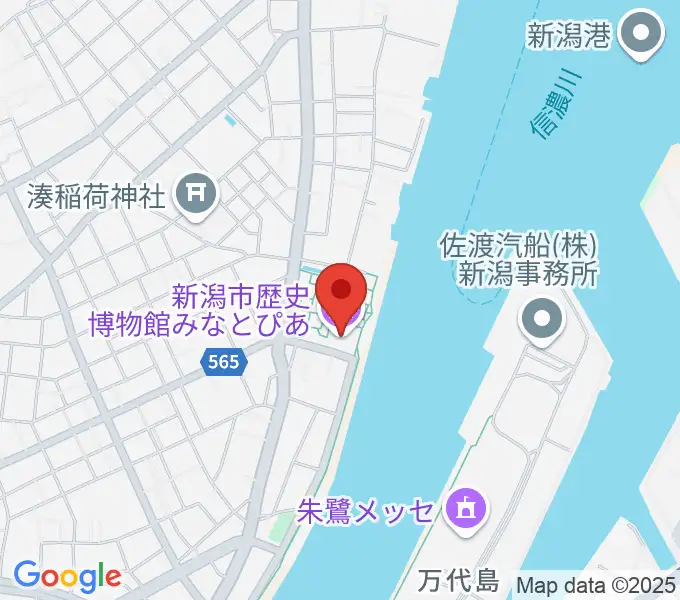 新潟市歴史博物館みなとぴあの地図
