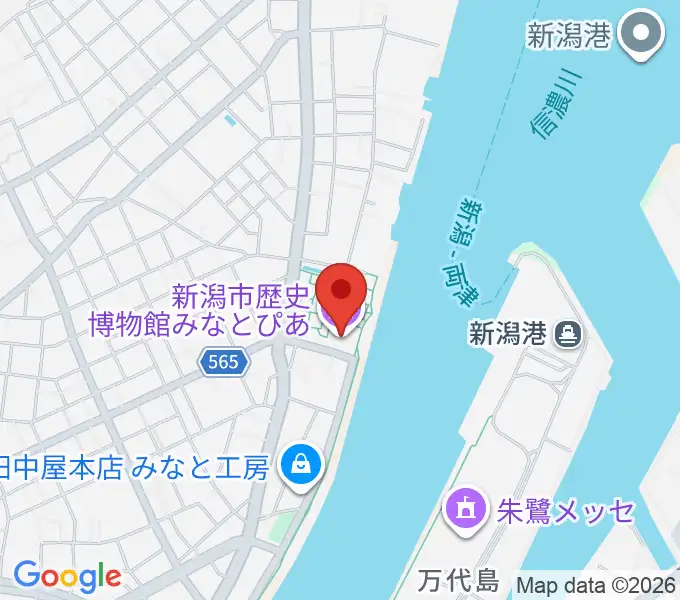 新潟市歴史博物館みなとぴあの地図
