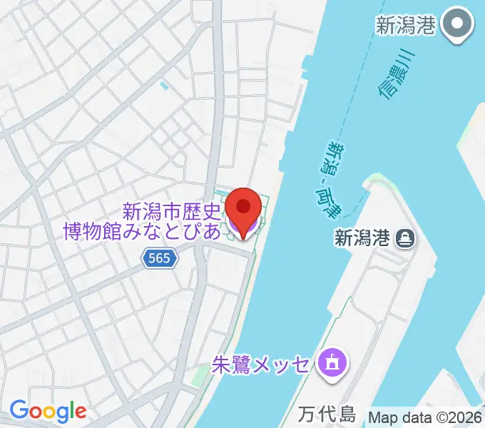 新潟市歴史博物館みなとぴあの地図