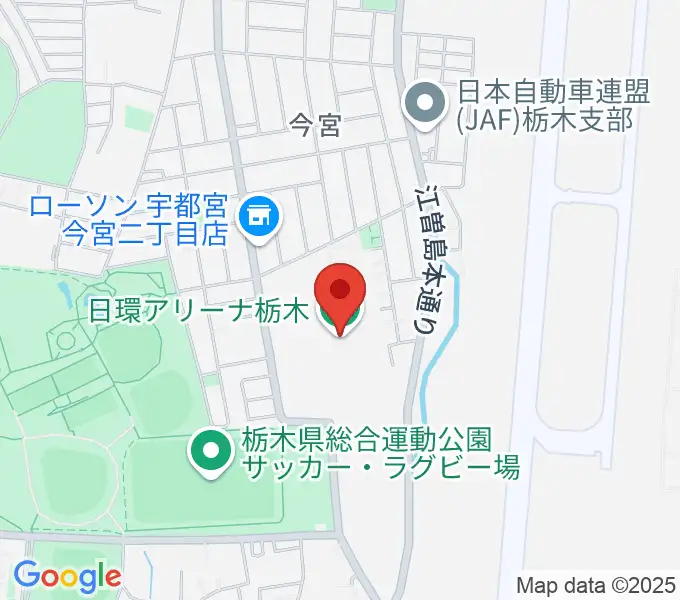 日環アリーナ栃木の地図