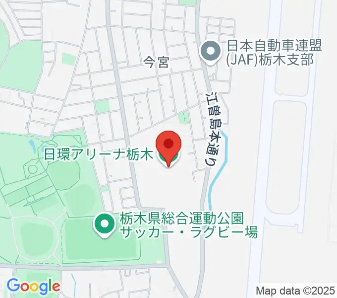 日環アリーナ栃木の地図
