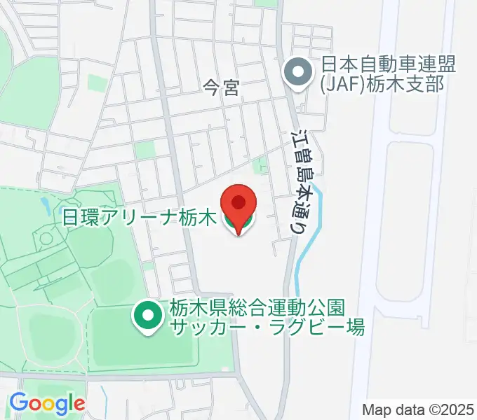 日環アリーナ栃木の地図