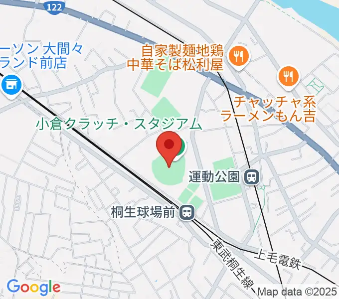 小倉クラッチ・スタジアムの地図